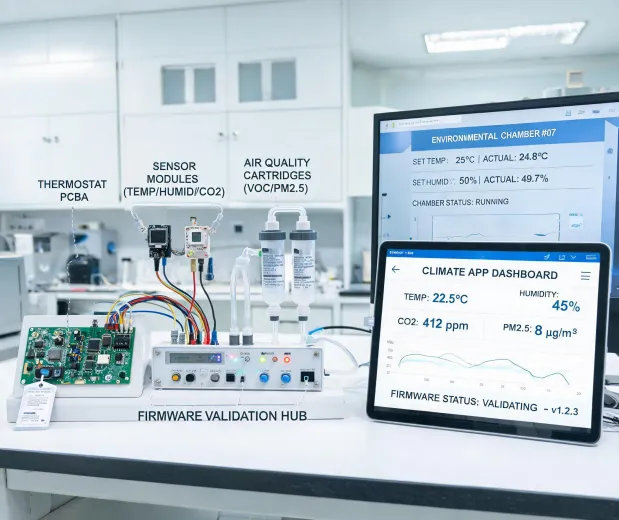 Ecobee smart climate appliance firmware validation bench